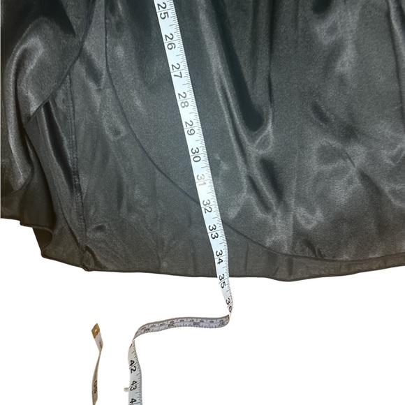 Tash + Sophie Black Satin Wrap Dress Size M NWT $98 Saks Cocktail Evening - Picture 6 of 7
